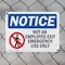 Signmission Exit Sign, Plastic, 14 in W, 10 in H, Not An Employee Exit Emergency OS-2PACK-NS-P-1014-L-15142 - alternate 8
